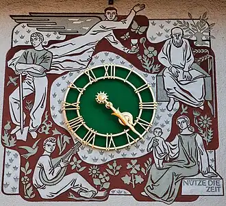 Nütze die Zeit, Sgraffito am alten Gemeindehaus Widnau