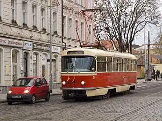 Prototyp 6102 als Museumswagen in Prag
