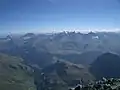 Blick Richtung Nordosten auf die Albula-Alpen.