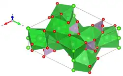 Polyeder-Modell in räumlicher Darstellung mit um je 60° geneigten a- und c-Achsen