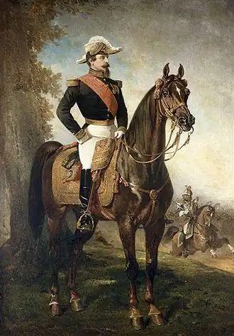 Reiterbildnis des Kaisers Napoleon III., Gemälde von Alfred Dedreux, 1858, Musée de l’Armée, Paris