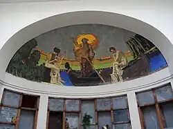 Alfred Marxer (1876–1945) Maler, Grafiker. Wandgemälde 1909. Urnenhalle, Friedhof Feldli, St. Gallen