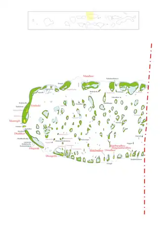 Flagge von Ari Atholhu Dhekunuburi (Alif Dhaal)