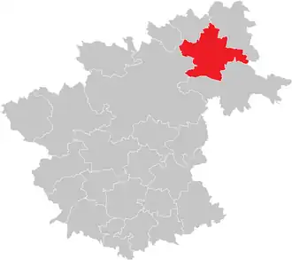 Lage der Gemeinde Allentsteig im Bezirk Zwettl (anklickbare Karte)