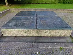 Alt-Saarbrücken, Denkmal für das Dragoner-Regiment Generalfeldmarschall Prinz Leopold von Bayern (Westfälisches) Nr. 7, Peter Paul Seeberger, 1962