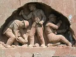 Bergmannsbrunnen, Detail