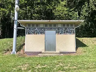 Hochbehälter mit Daucher-Mosaiken am Nordhang der Platte