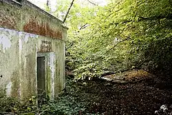 Das alte Lösnicher Wasserwerk von 1927 2013 nahe dem ehemaligen römischen Gutshof im Lösnicher Hinterwald