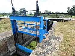 Stillgelegtes zweites Schleusenbecken zum Gülper See