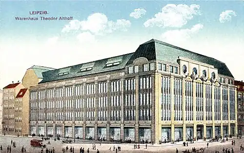 Ehemaliges Warenhaus Theodor Althoff (um 1920), später Centrum Warenhaus und Karstadt Warenhaus