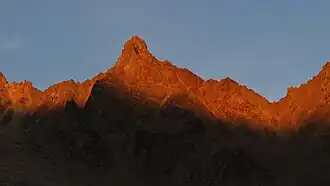 Ampferkogel bei Sonnenuntergang von der Rüsselsheimer Hütte