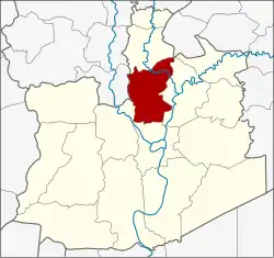 Karte von Ayutthaya, Thailand, mit Bang Pahan