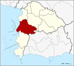 Karte von Chonburi, Thailand, mit Si Racha