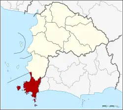 Karte von Chonburi, Thailand, mit Sattahip