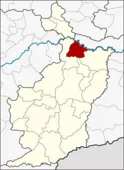 Karte von Buri Ram, Thailand, mit Khaen Dong