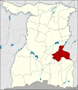 Karte von Surin, Thailand, mit Si Narong