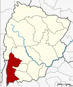 Karte von Chaiyaphum, Thailand, mit Thep Sathit