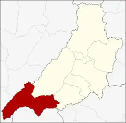 Karte von Phrae, Thailand, mit Wang Chin