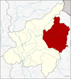 Karte von Phitsanulok, Thailand, mit Nakhon Thai