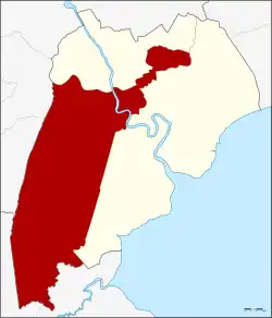 Karte von Samut Songkhram, Thailand, mit Amphawa