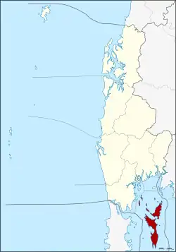 Karte von Phang-nga, Thailand, mit Ko Yao