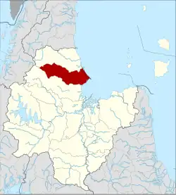 Karte von Surat Thani, Thailand, mit Amphoe Chaiya