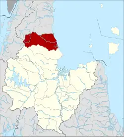 Karte von Surat Thani, Thailand, mit Tha Chana