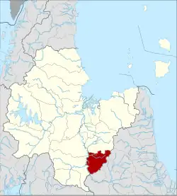 Karte von Surat Thani, Thailand, mit Wiang Sa