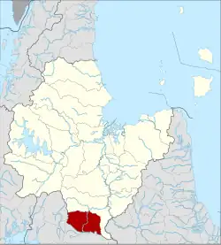 Karte von Surat Thani, Thailand, mit Tha Chana