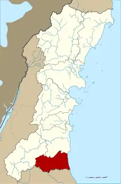 Karte von Chumphon, Thailand, mit Lamae