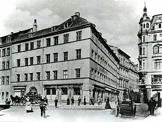 Das Amtshaus Ecke Klostergasse um 1890