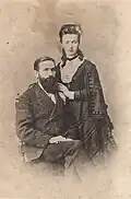 Amtsrichter Wilhelm Heinroth 1874 mit seiner ersten Ehefrau Adeline geb. Brunkhorst
