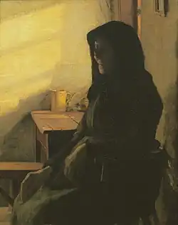 Eine blinde Frau in ihrem Zimmer, 1883, Sammlung Hirschsprung