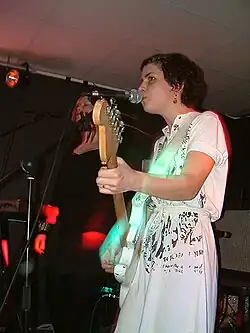 Andrea Kellerman bei einem Auftritt im Klubb Utopi 2006 in Skövde