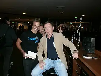 Andreas Niedrig (links) bei der Premiere von „Traumwärts“ (November 2013 in Bochum)