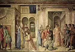 Leben des Hl. Lorenz (Detail), 1447–49, Fresko in der Cappella Nicolina, Vatikan, Rom