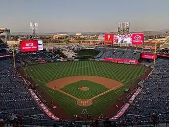Das Angel Stadium of Anaheim im März 2019