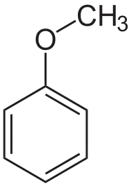Strukturformel von Anisol