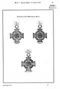 Anlage aus dem Reichsgesetzblatt mit Abbildungen des Treudienst-Ehrenzeichens