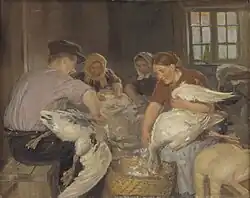 Rupfen der Weihnachtsgänse, 1904, Statens Museum for Kunst, Kopenhagen