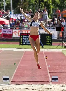 Mit 6,16 m schied Anna Jagaciak in der Qualifikation aus
