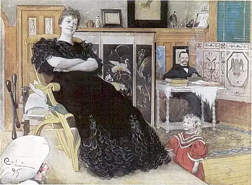 Porträt von Carl Larsson, 1895