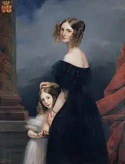 Anne-Louise Alix de Montmorency mit Tochter (ca. 1840)