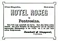 Annonce für das Hotel Roseg 1876