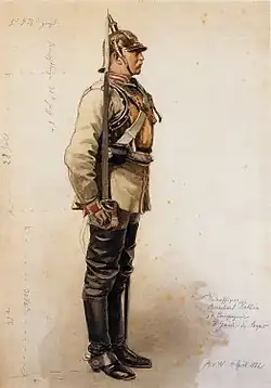 Preußischer Garde du Corps im Koller und blankem Halbharnisch, 1871