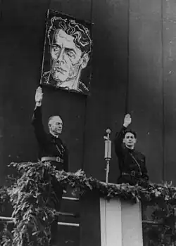 Antonescu und Sima bei einer Gedenkveran­staltung (1940)
