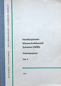 IWBS-Arbeitspapiere, Heft 2, Militärakademie „Friedrich Engels“, Dresden, Juni 1990.