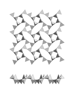 Unverzweigte Vierer-Einfachschicht im Apophyllit