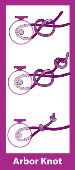 Der Arborknoten ist ein Anglerknoten, welcher zum Verbinden der Angelschnur mit der Angelrolle dient.