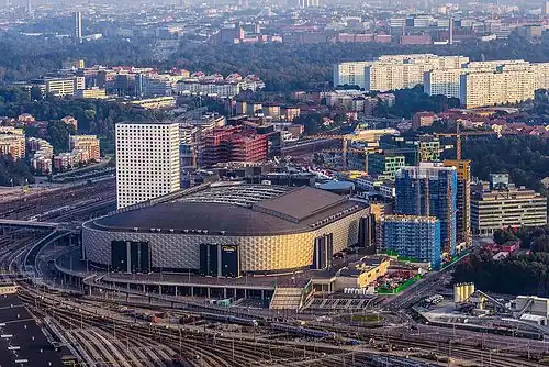 Luftbild der Friends Arena vom September 2014